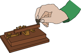 Person using a telegram
